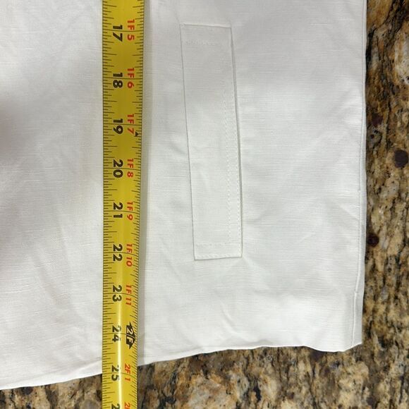 Kasper White Pocketed Faux-double-breasted Open Cuffed Sleeve Jacke Size 12 - Picture 11 of 11